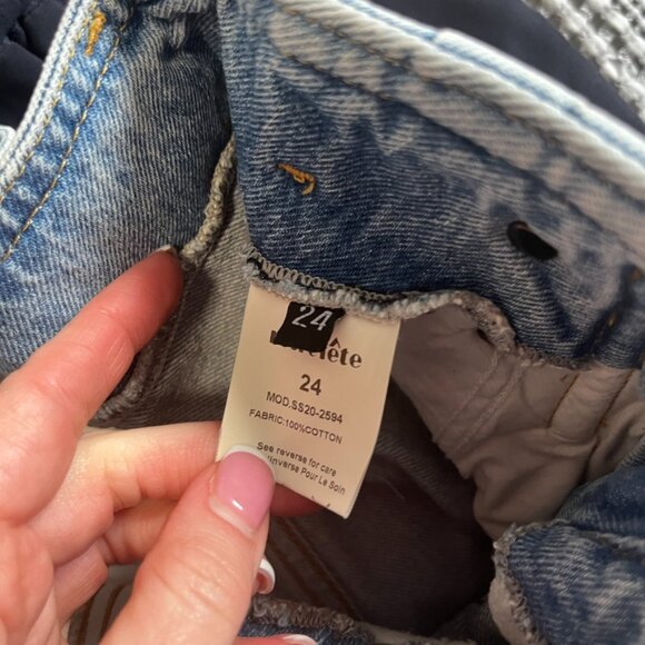 Retrofete Light Blue High Waisted Denim Shorts Size 24 - Picture 6 of 6